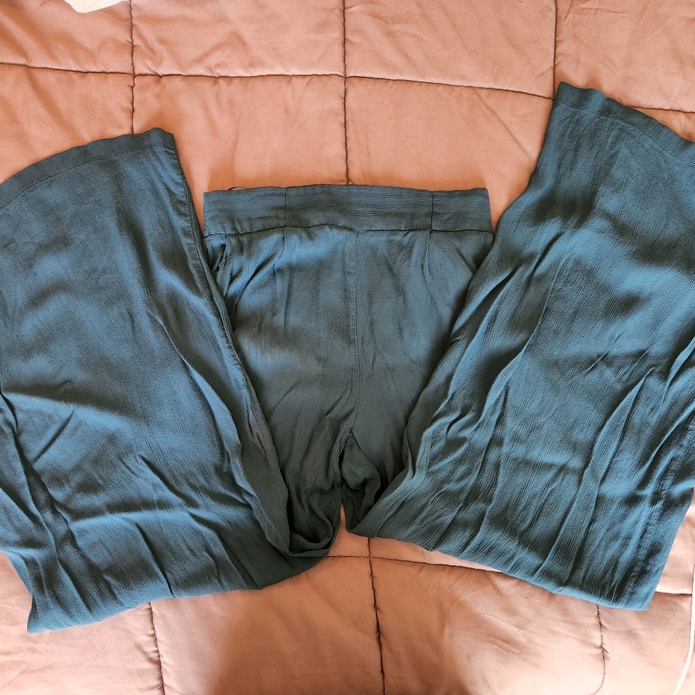 Free People Blue Flowy, Loose, Wide Legged Pants - Size Small - Picture 2 of 7
